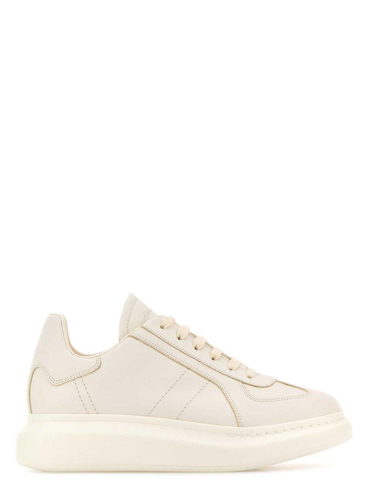 Alexander McQueen Women's Leather Sneakers in White