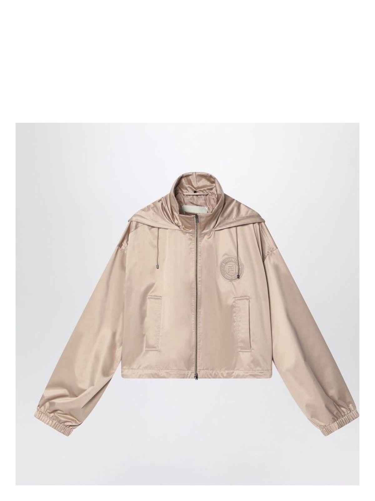 Fendi Women's Cappuccino Polyester Windbreaker