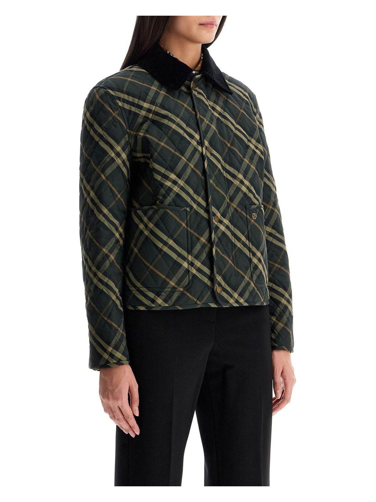 Burberry Women's Embroidered Cotton Jacket in Checked