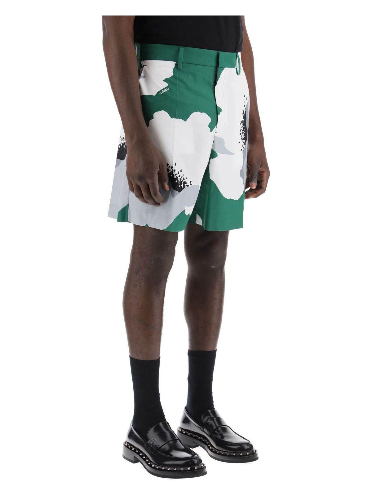 Valentino Garavani Printed Cotton Bermuda Shorts