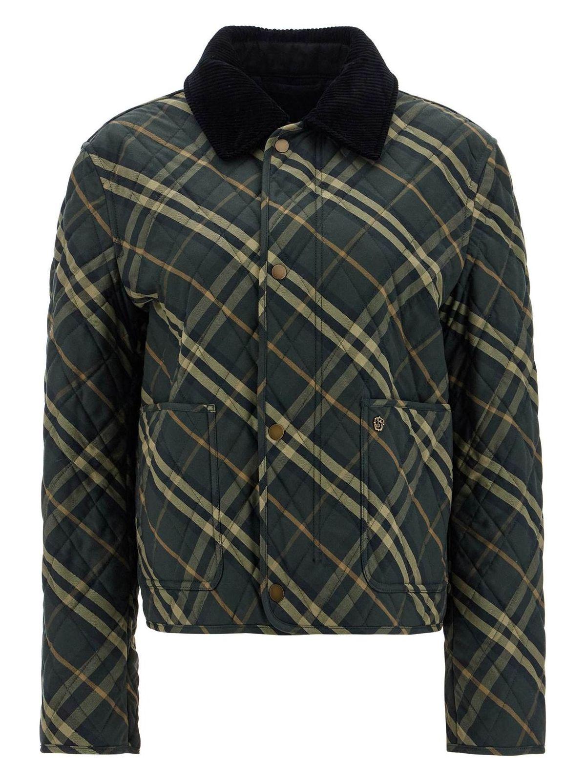 Burberry Women's Embroidered Cotton Jacket in Checked
