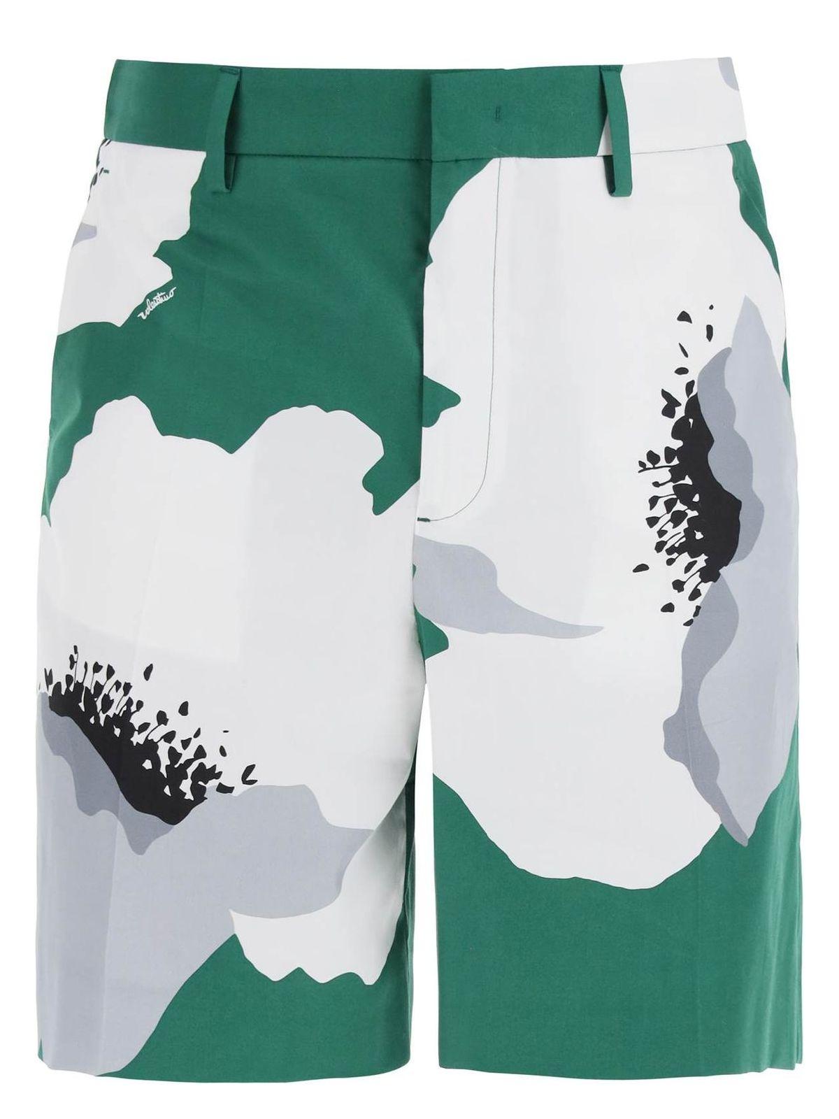 Valentino Garavani Printed Cotton Bermuda Shorts