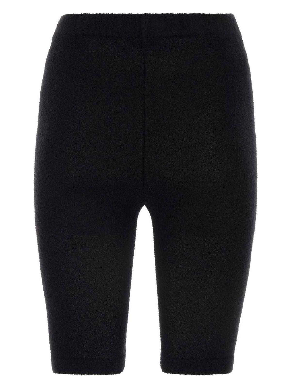 Balenciaga Black Stretch Terry Fabric Leggings
