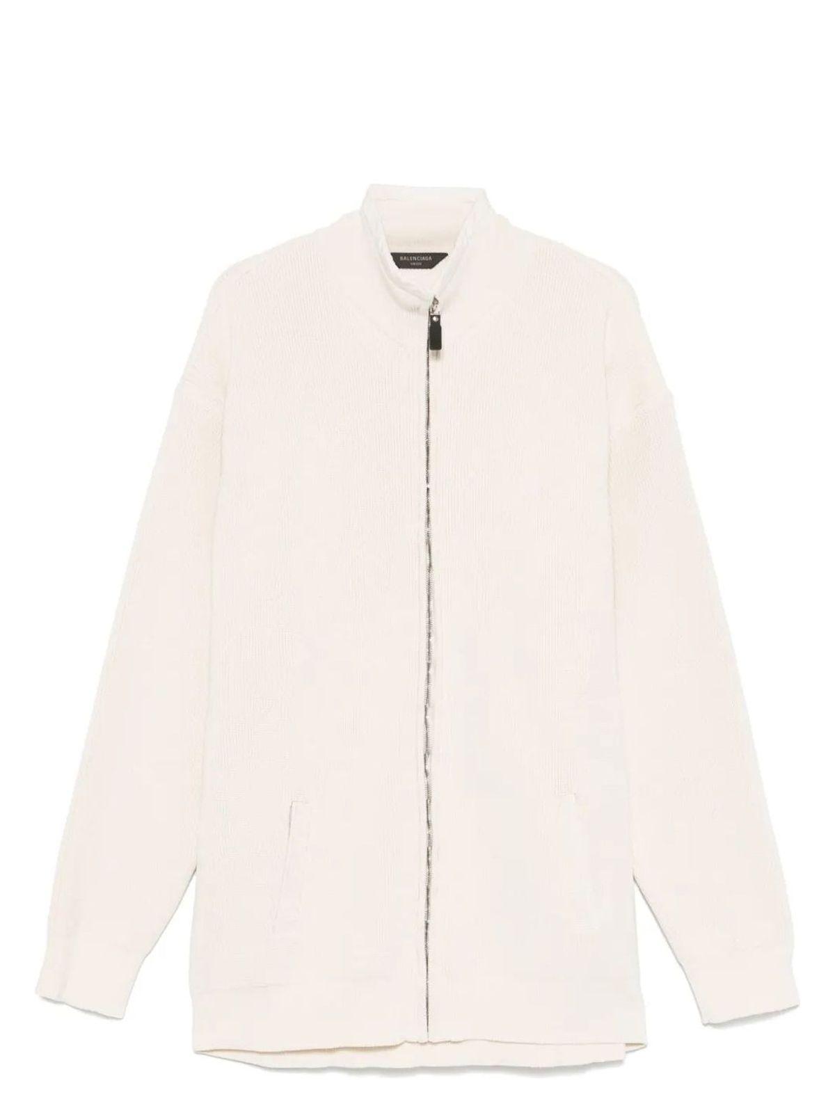 Balenciaga Cream Cotton And Polyester Sweater