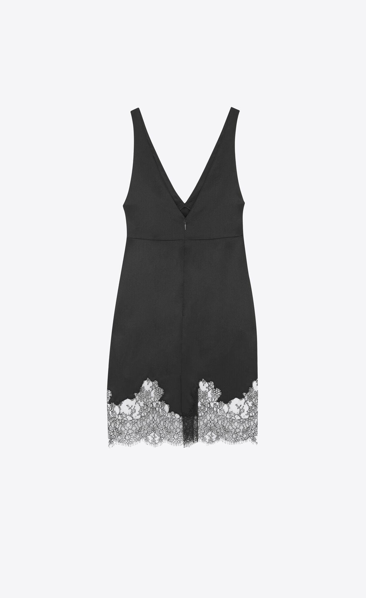 Saint Laurent Women's Draped Dress in Noir