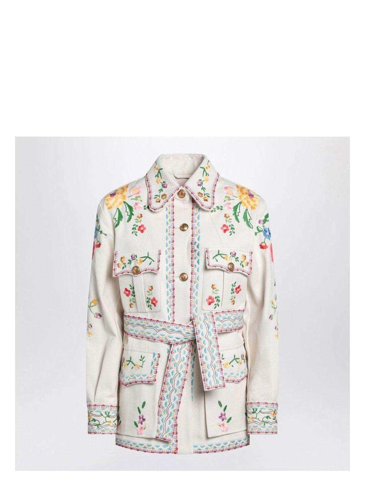 Valentino Embroidered Denim Jacket