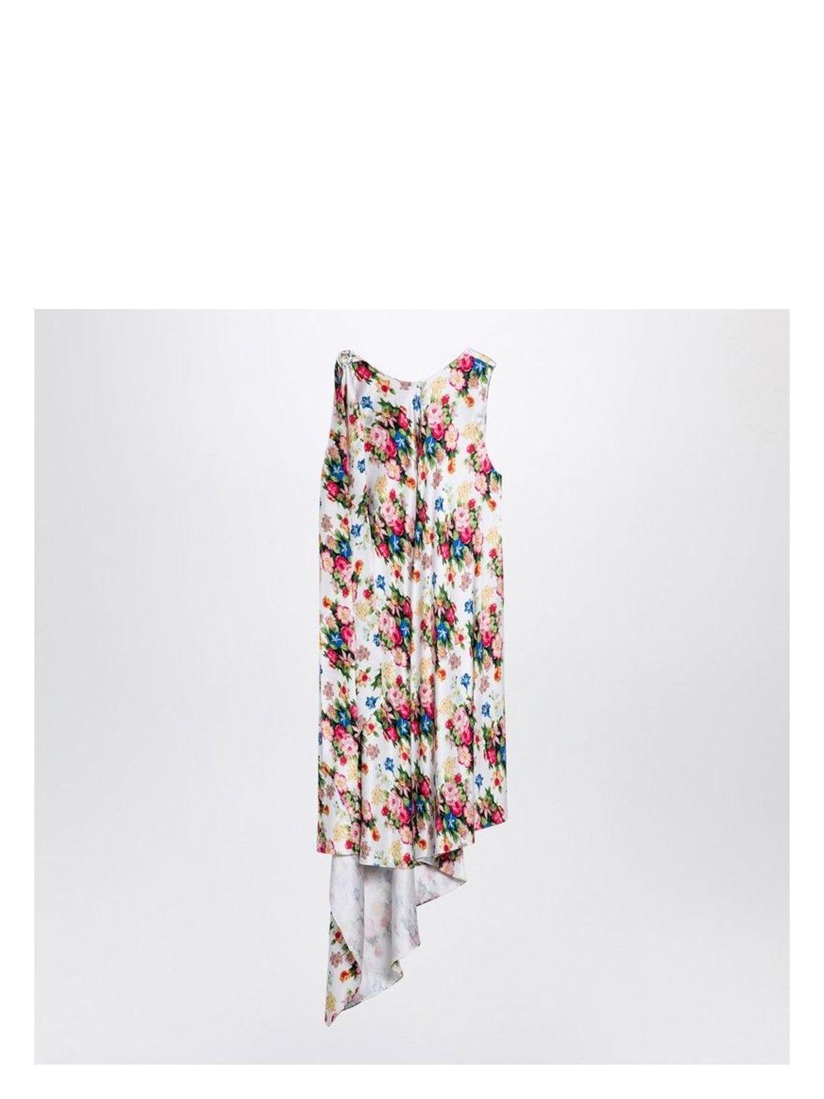 Loewe Women's Asymmetrical Silk Floral Print Dress