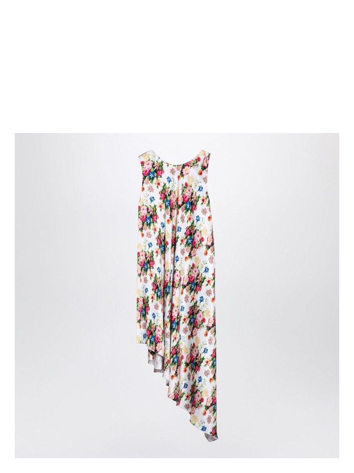 Loewe Women's Asymmetrical Silk Floral Print Dress
