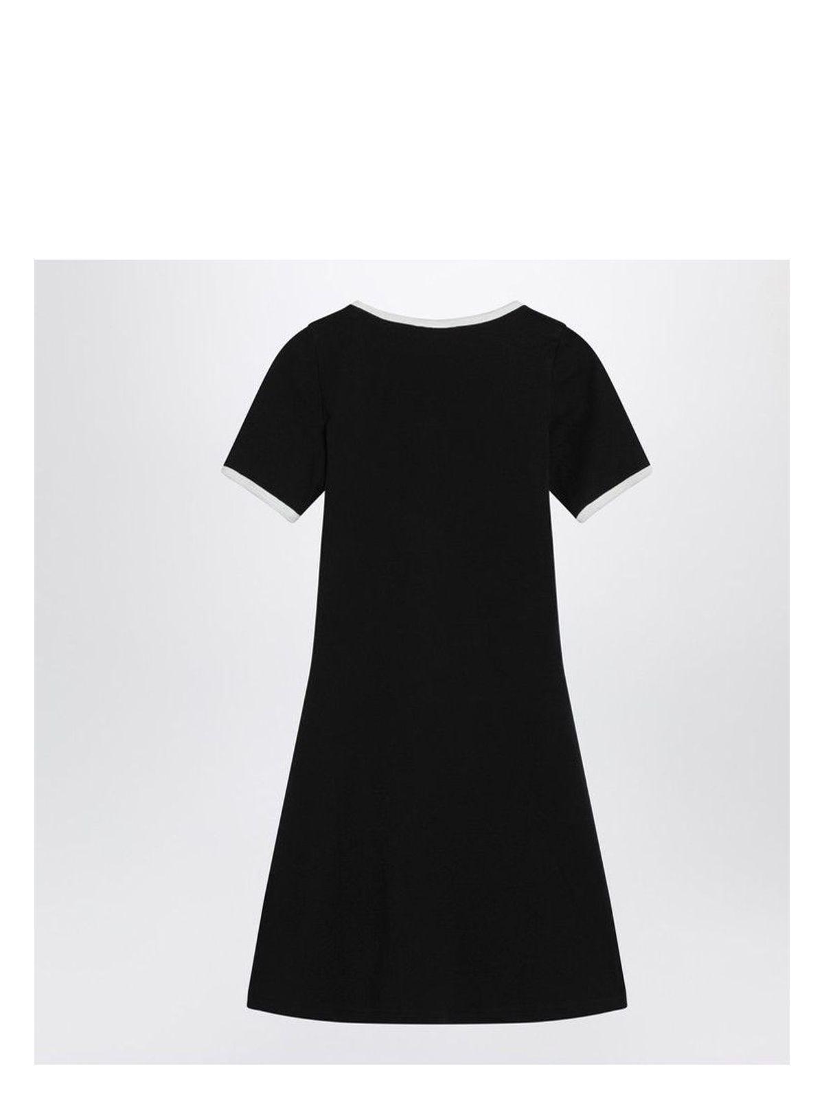 CourrÃ¨ges Courrèges Women's White/Black Mini Dress in Cotton