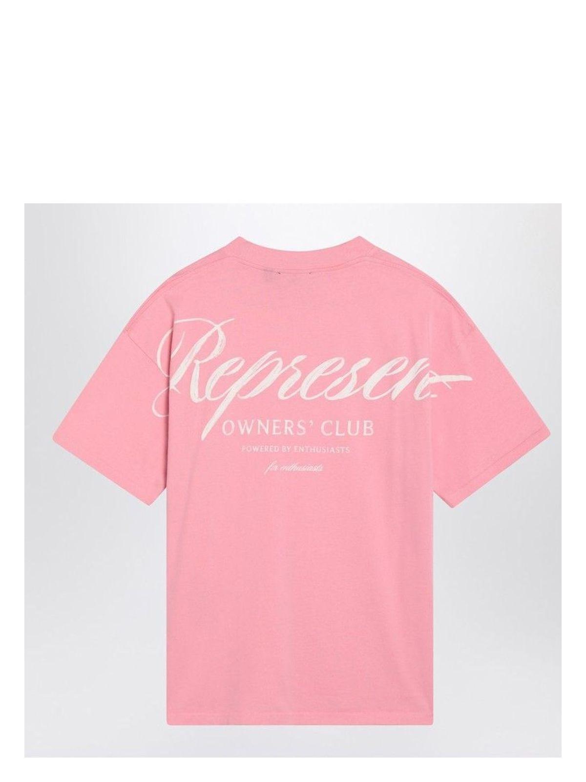 Represent Men's Cotton T-Shirt With Logo in Pink