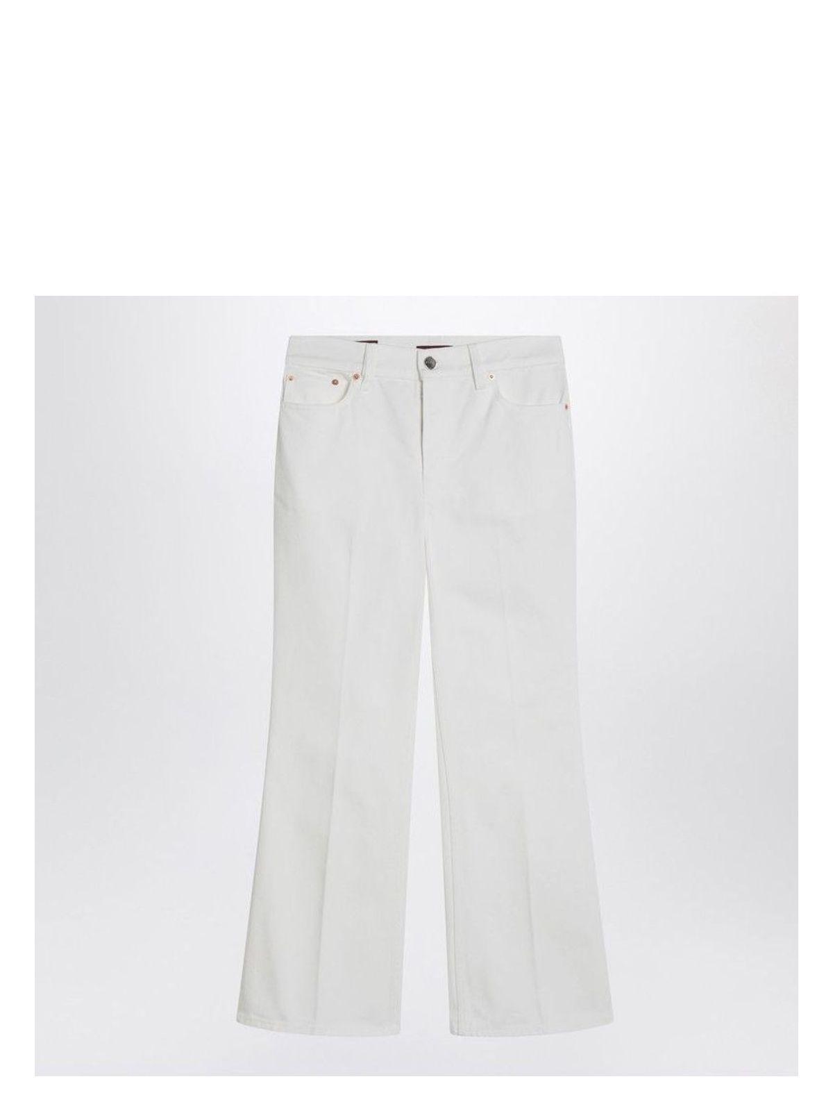 Gucci Women's Denim Cotton Jeans and Trousers in White