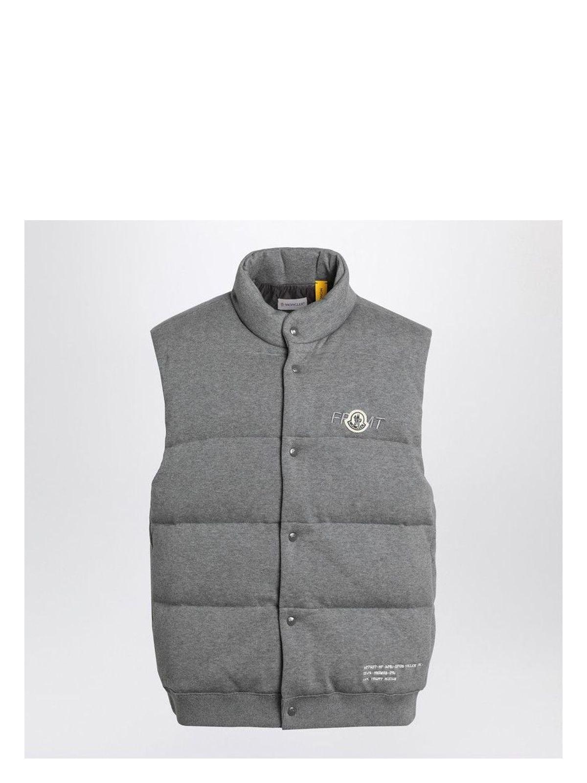 Moncler Genius Men's Cotton Down Gilet and Padded Vest in Grey