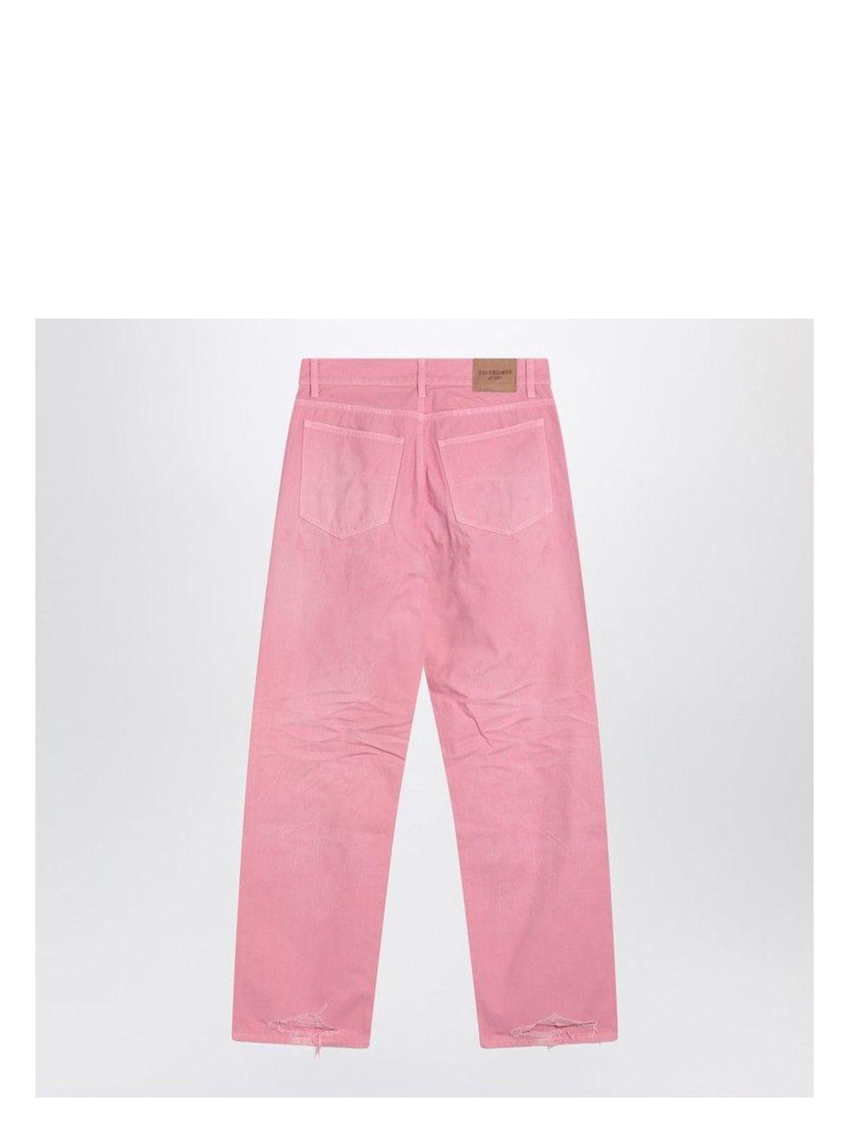 Balenciaga Women's Wide-Leg Baby Pink Jeans