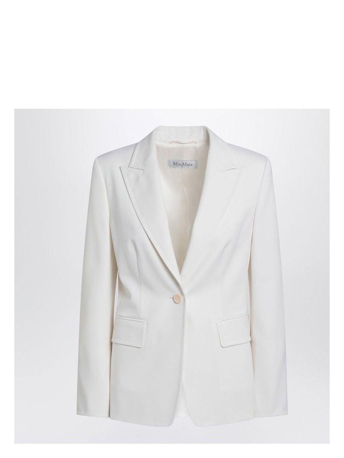 Max Mara Women's Single-Breasted Jacket In Wool in White