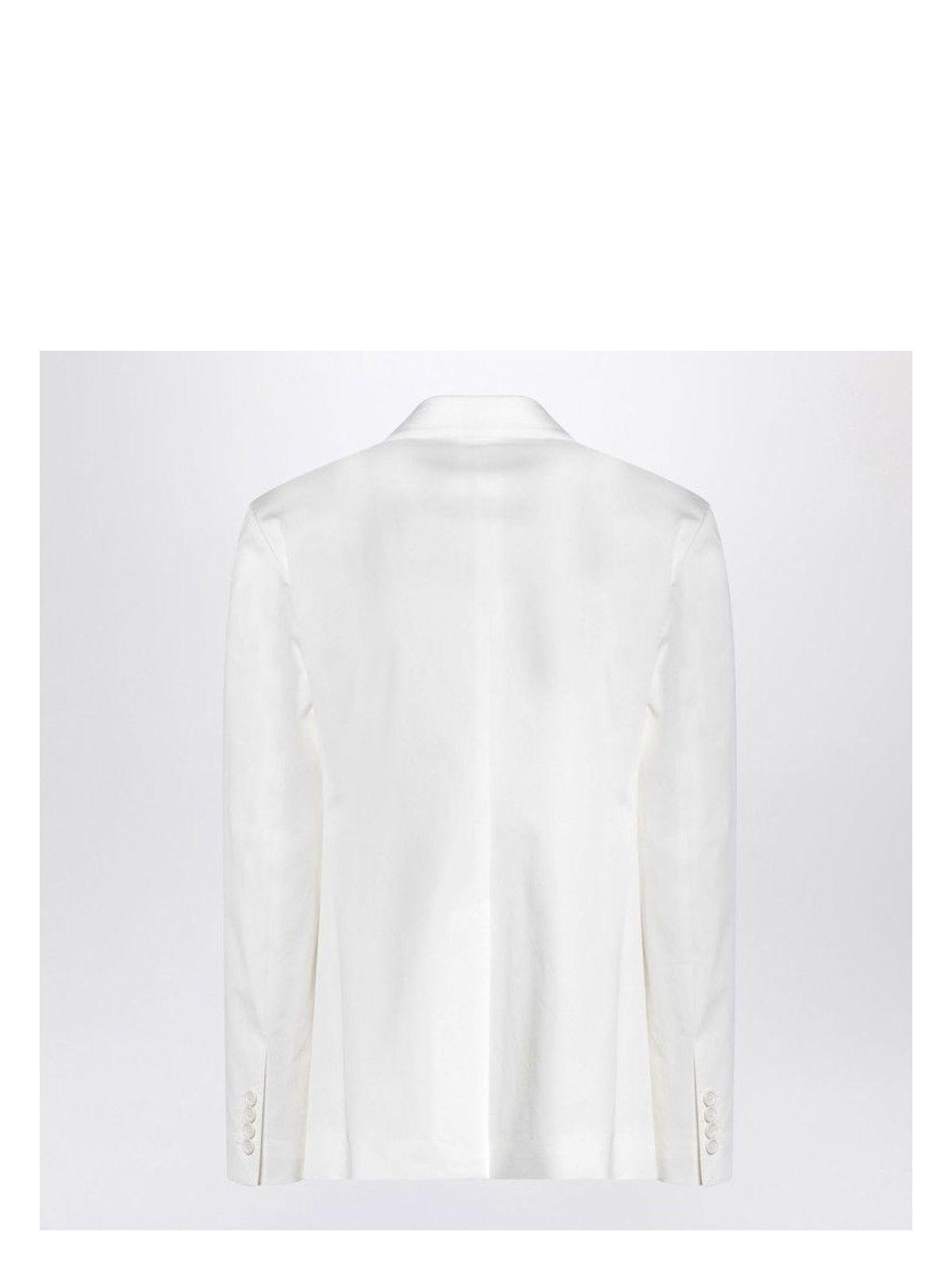 Dolce & Gabbana Men's Single-Breasted Cotton Jacket in White