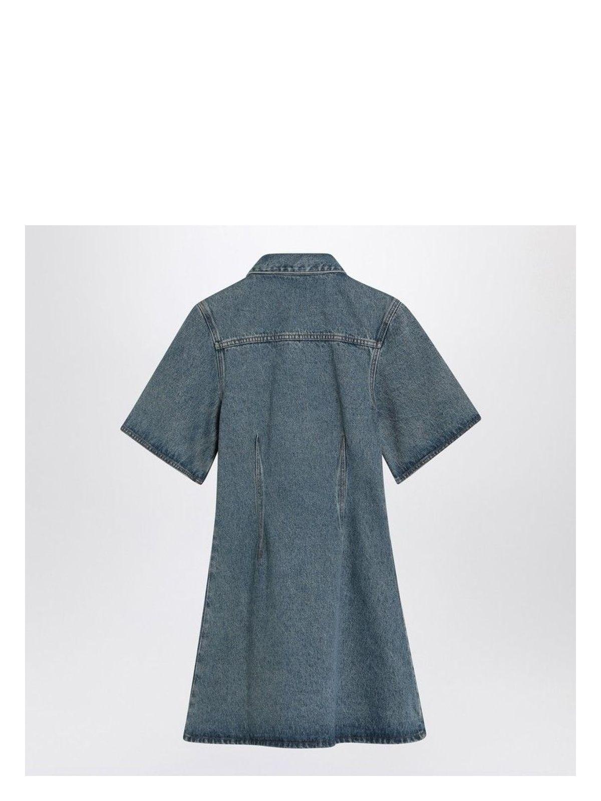 Ami Paris Women's Mini Dress Ami De Coeur In Denim in Light Blue