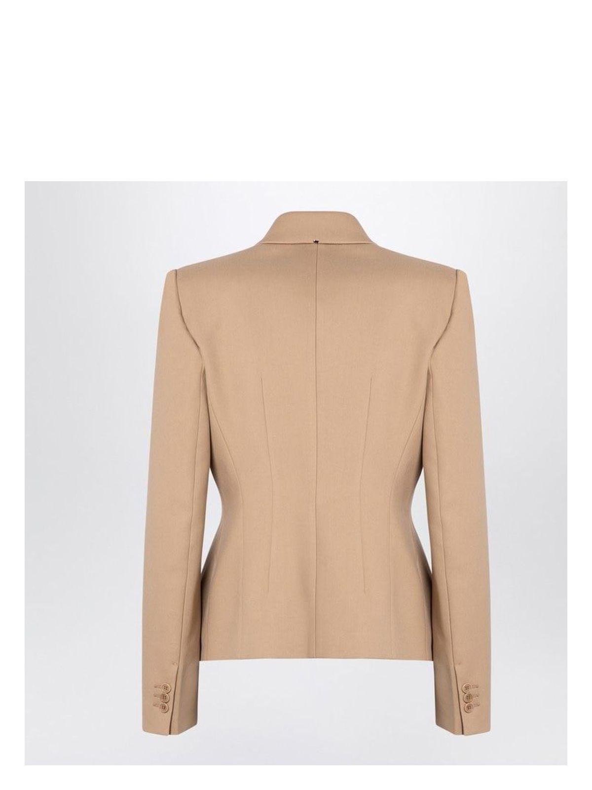 Max Mara Sportmax Women's Camel-Coloured Double-Breasted Jacket