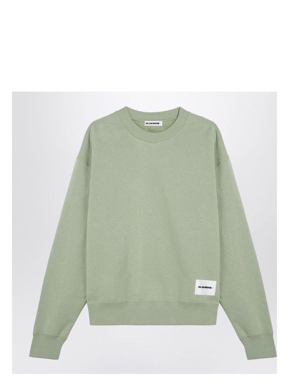 Jil Sander Apple Green Cotton Crewneck Sweatshirt