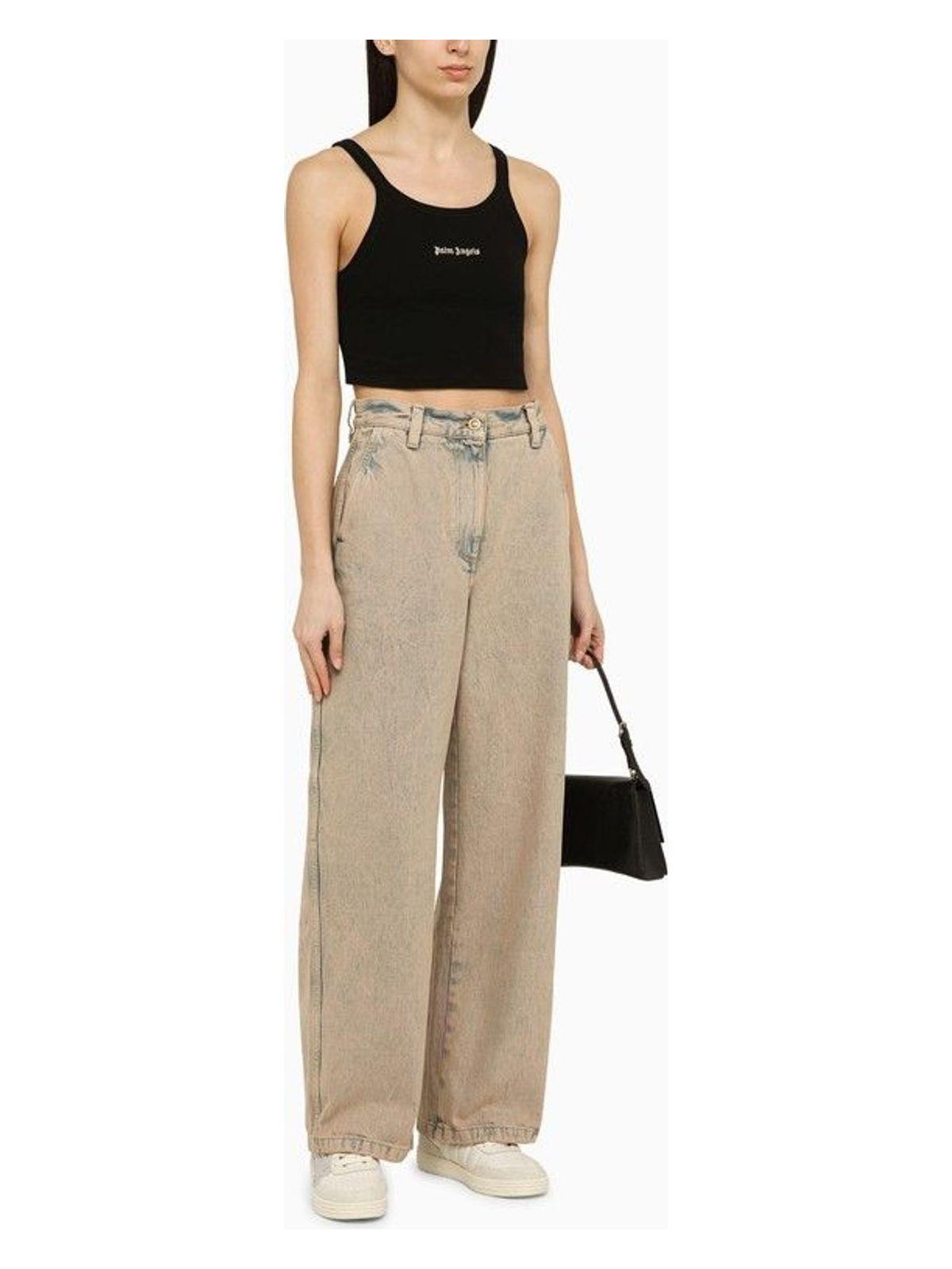 Palm Angels Women's Wide Jeans With Logo