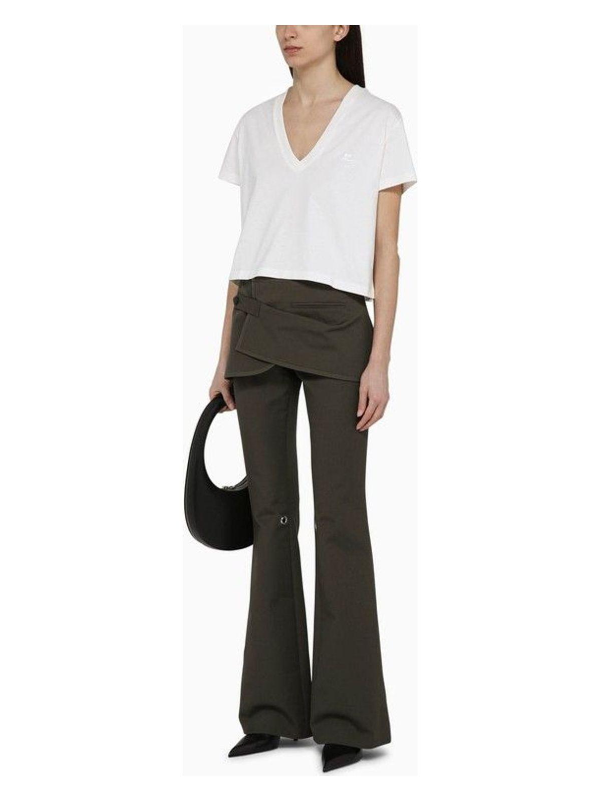 CourrÃ¨ges Women's Military Cotton Mini Skirt Trousers in Green