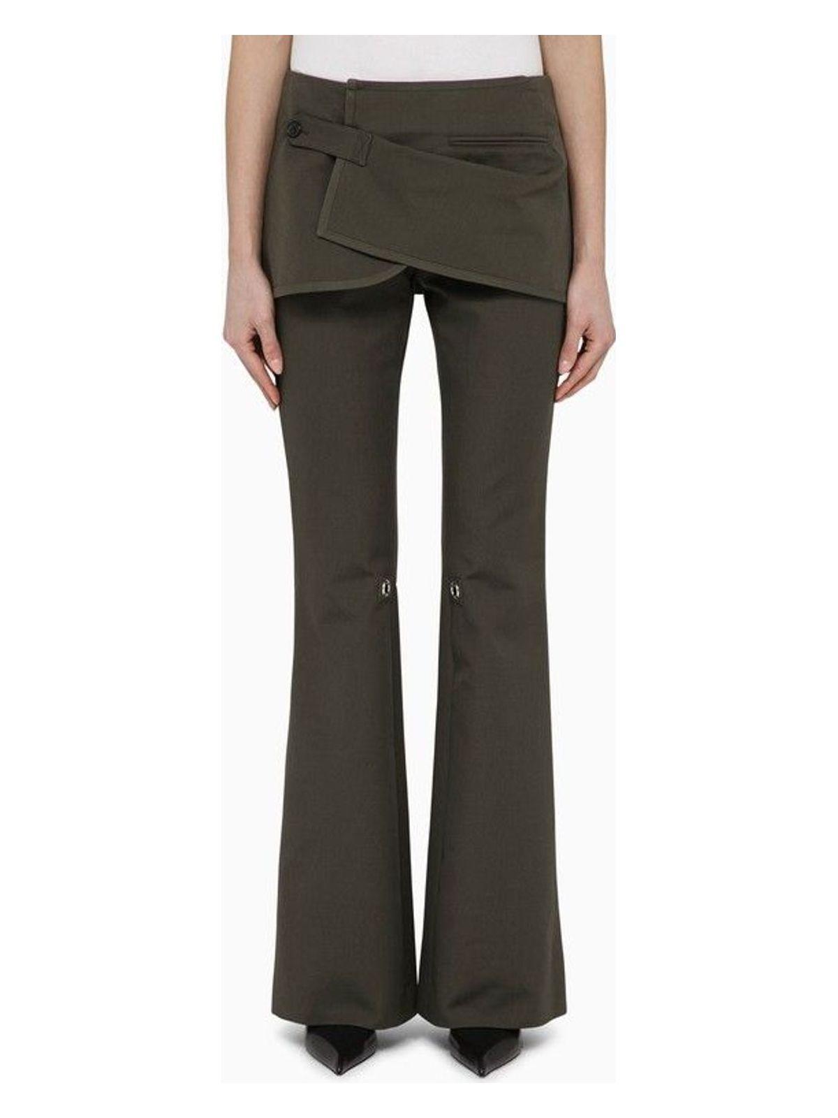 CourrÃ¨ges Women's Military Cotton Mini Skirt Trousers in Green