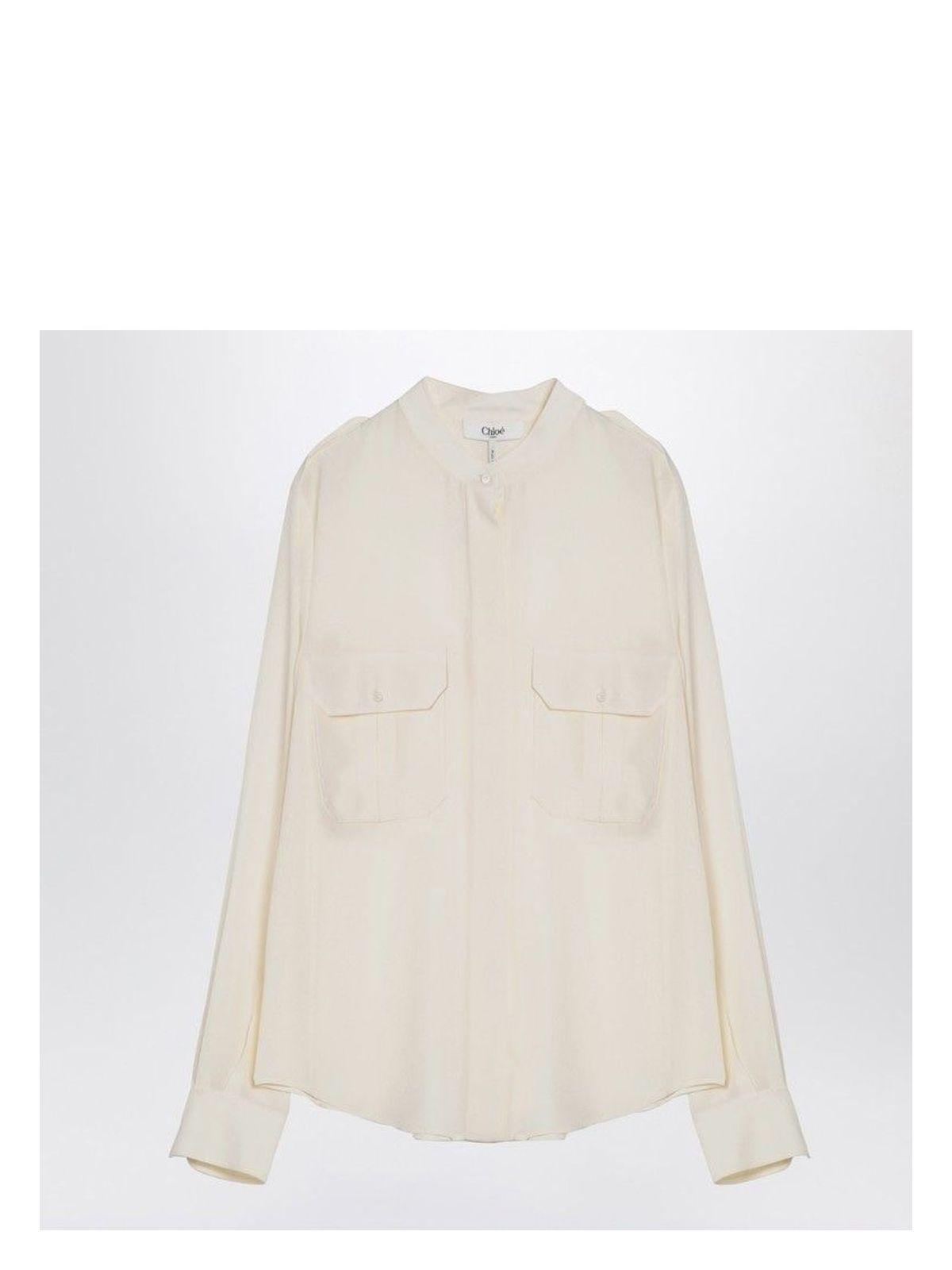 ChloÃ© Chloé Women's Ivory Silk Blouse Shirt in White