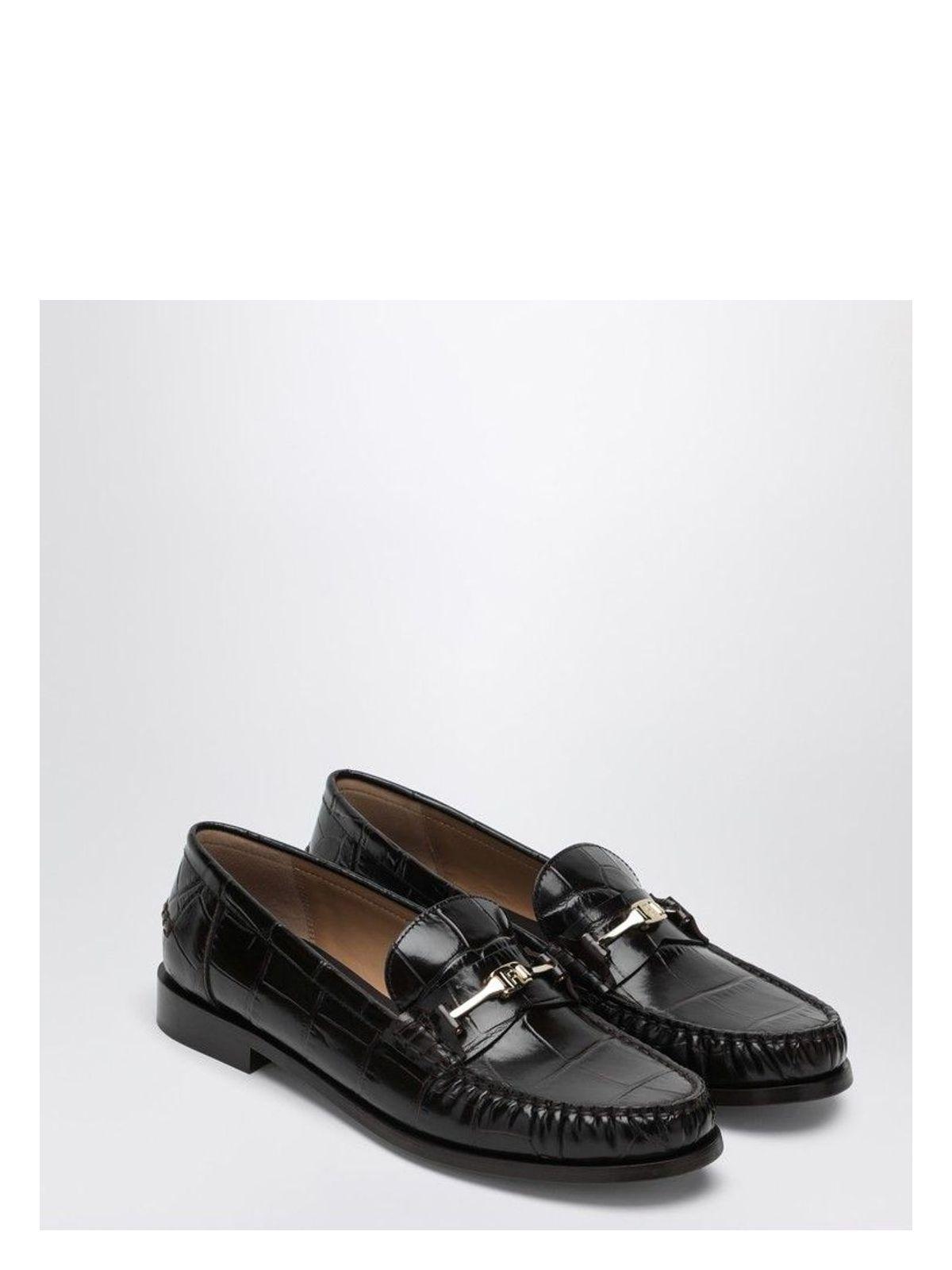 Ferragamo Women's Dark Moccasin New Vara Chain Loafer in Brown