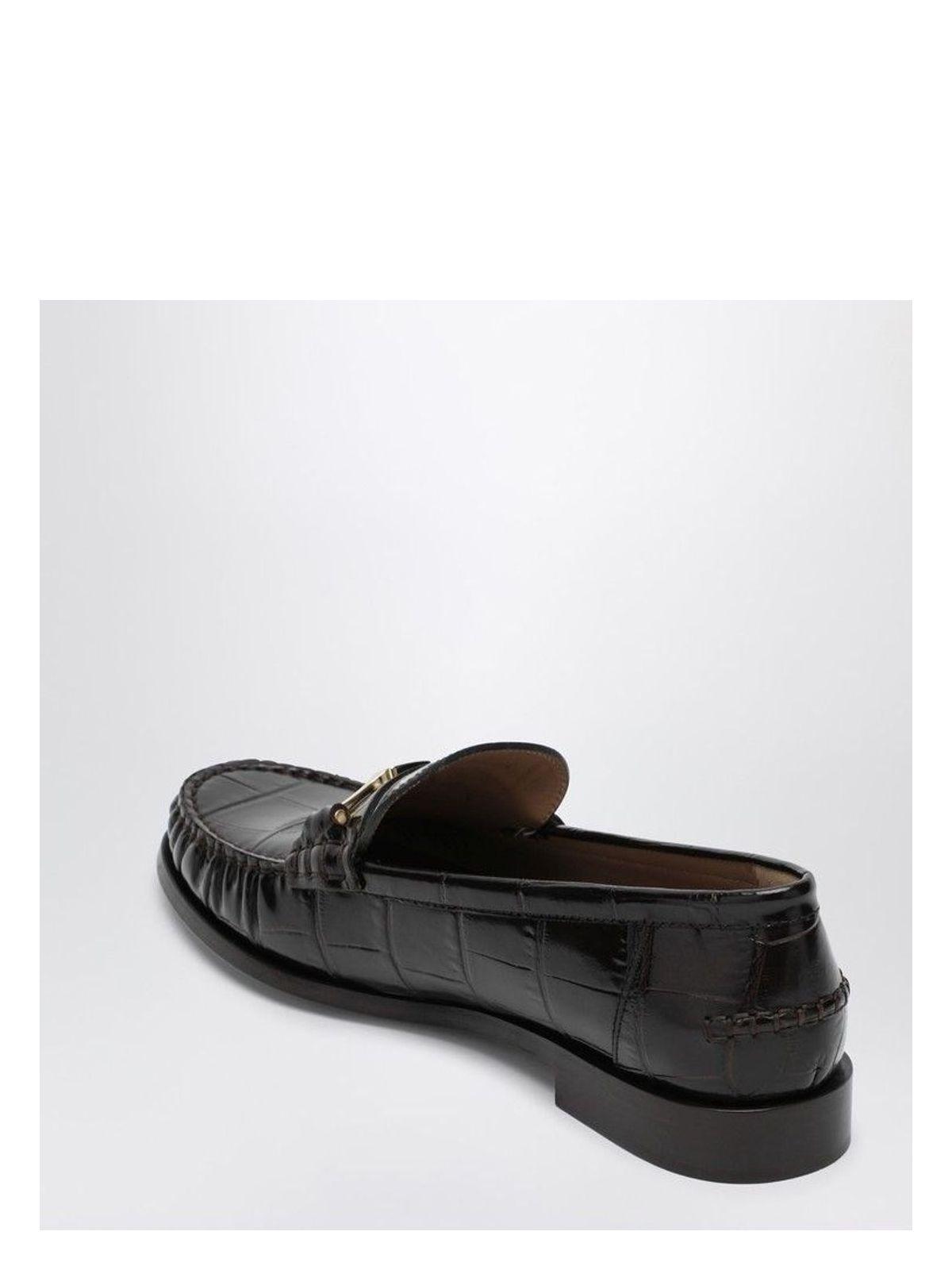 Ferragamo Women's Dark Moccasin New Vara Chain Loafer in Brown