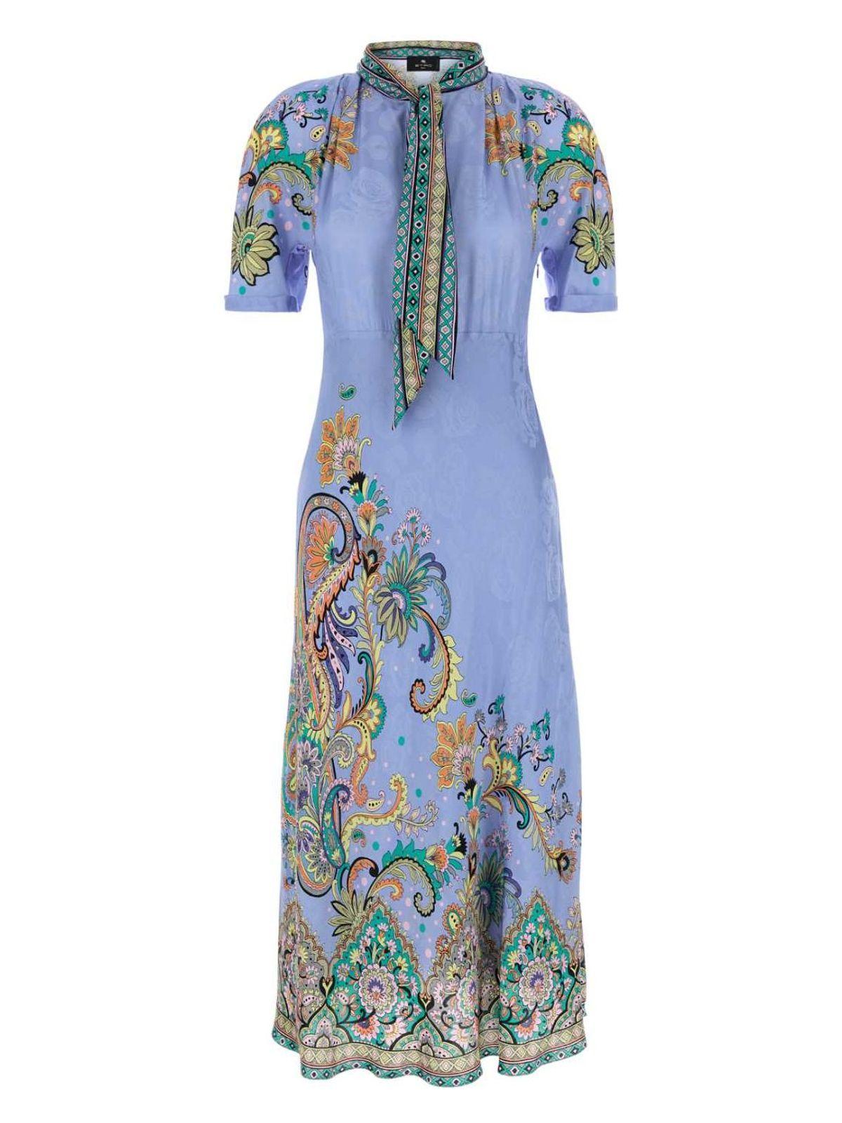 Etro Printed Satin Dress