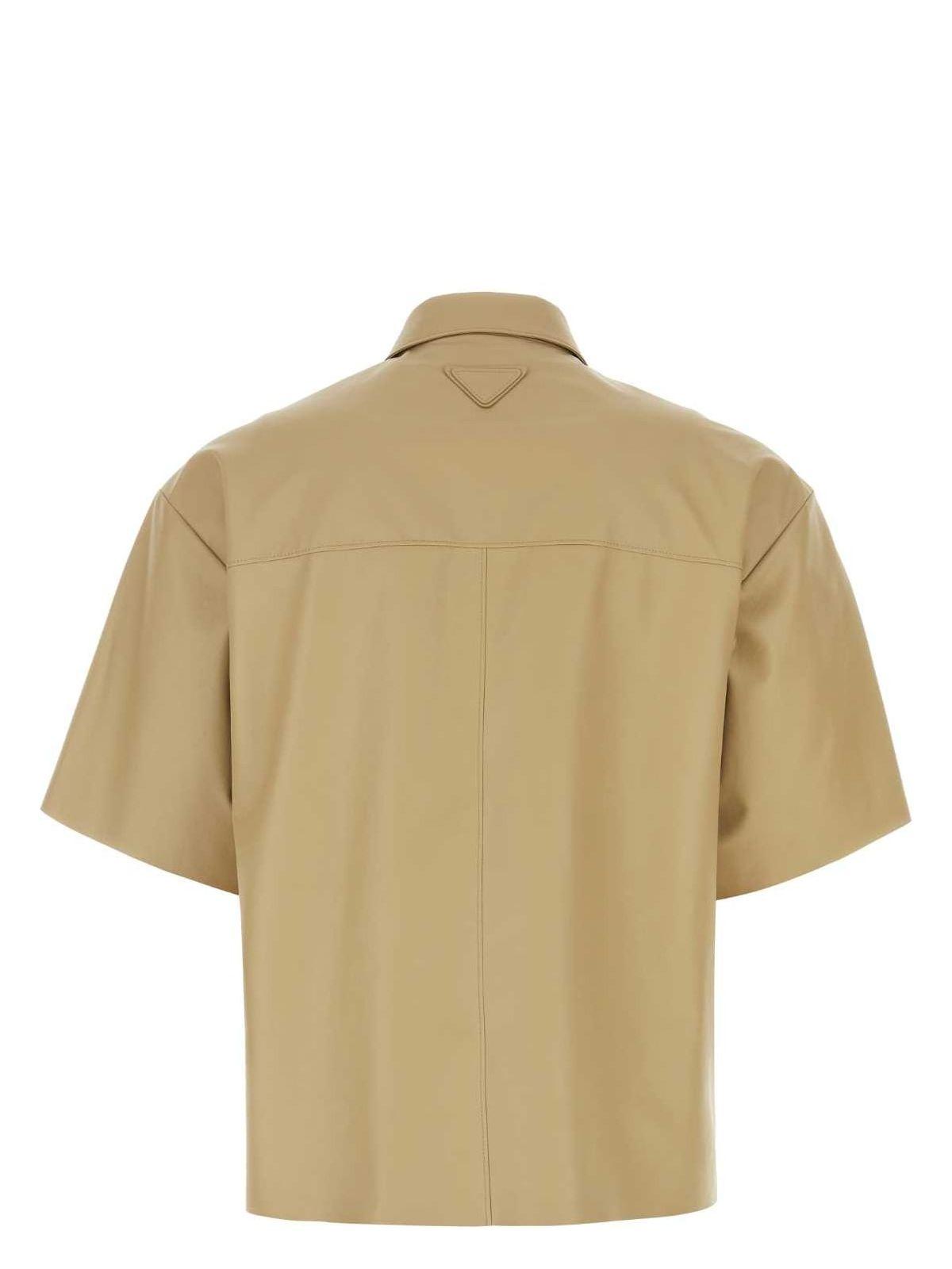 Prada Women's Beige Leather Shirt