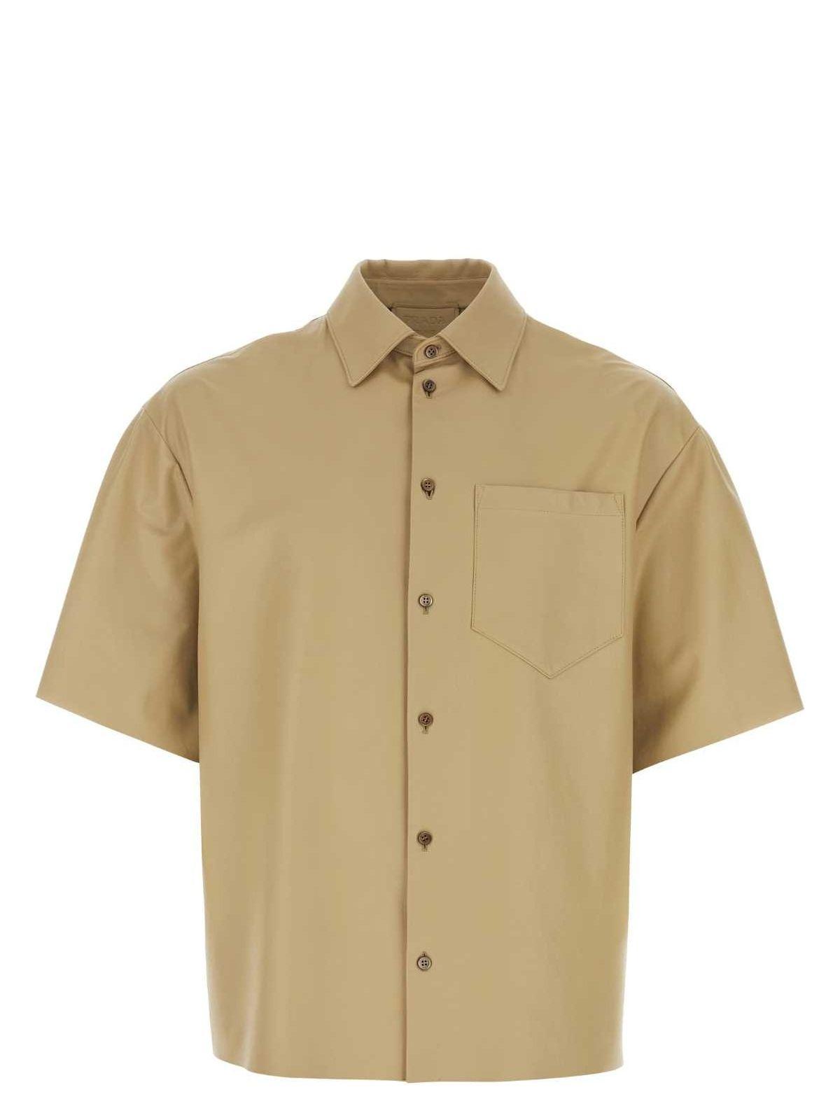 Prada Women's Beige Leather Shirt