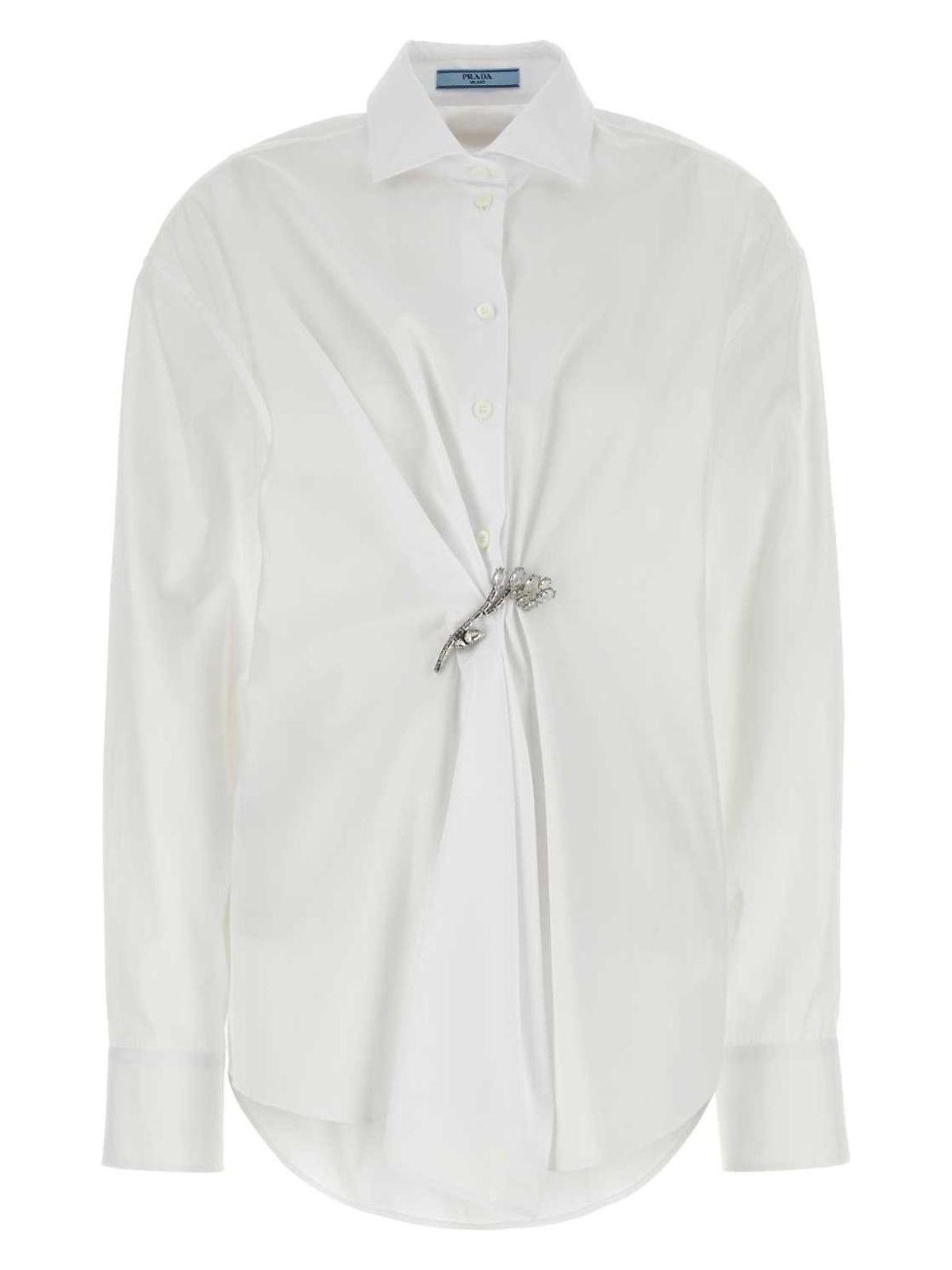 Prada White Poplin Shirt