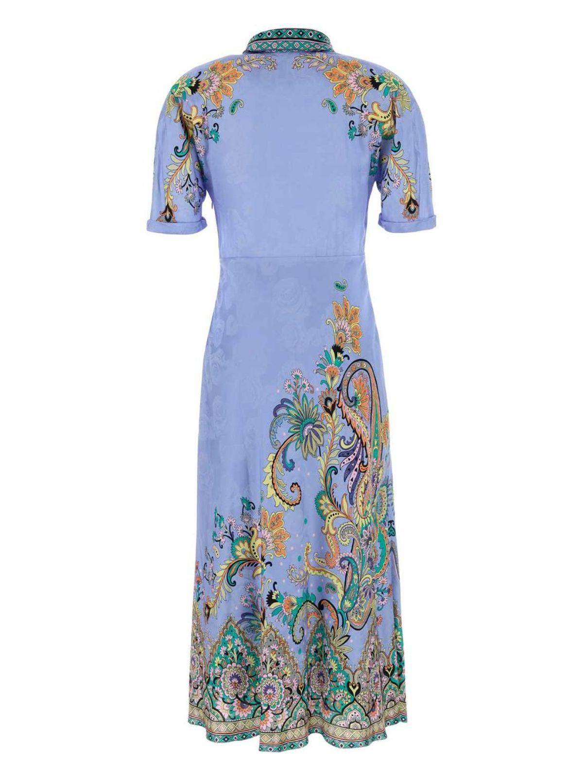 Etro Printed Satin Dress