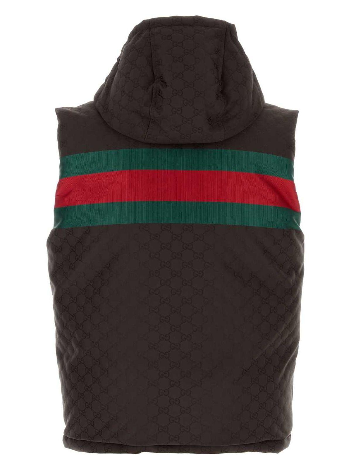 Gucci Women's Dark GG Polyester Blend Sleeveless Down Jacket