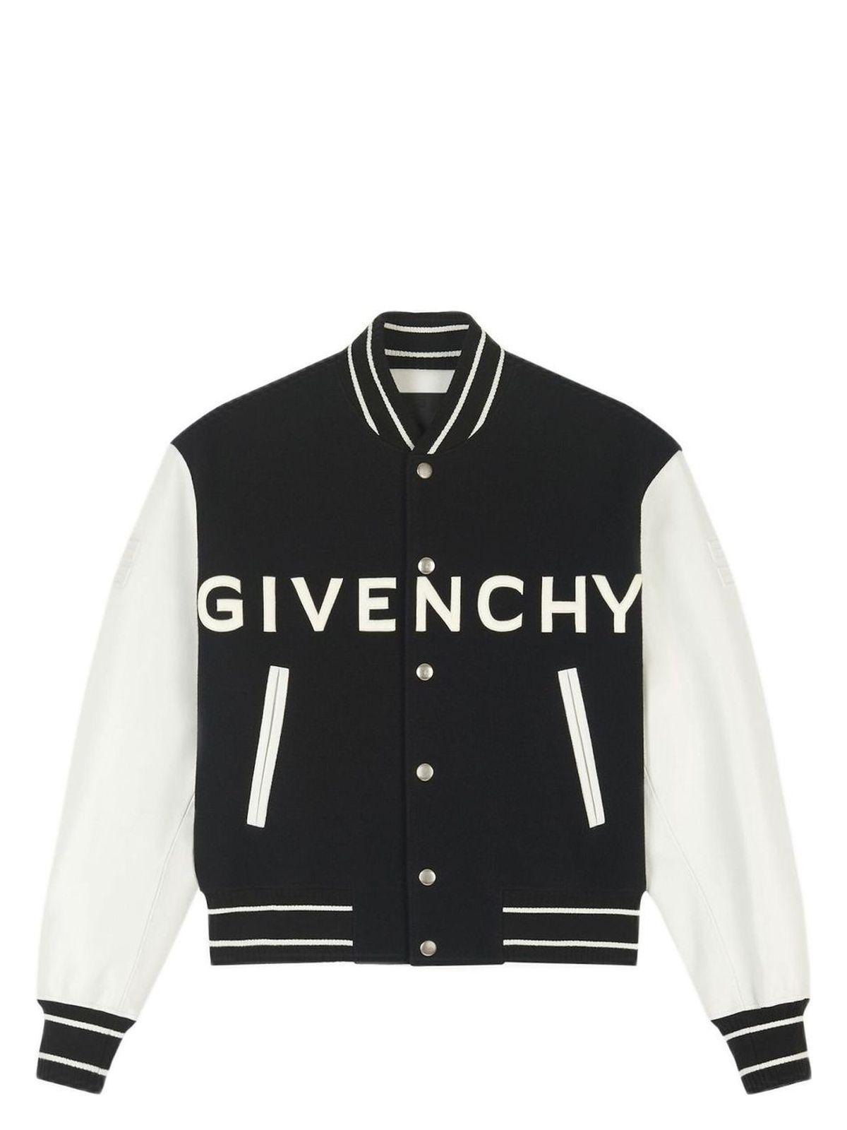 Givenchy Women's Two-Tone Wool Blend And Leather Bomber Jacket