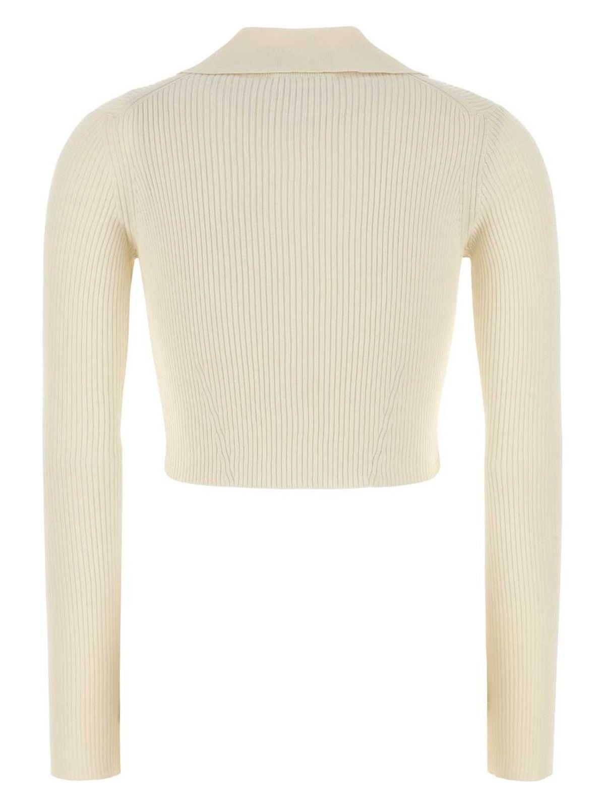 Jil Sander Cream Wool Blend Cardigan