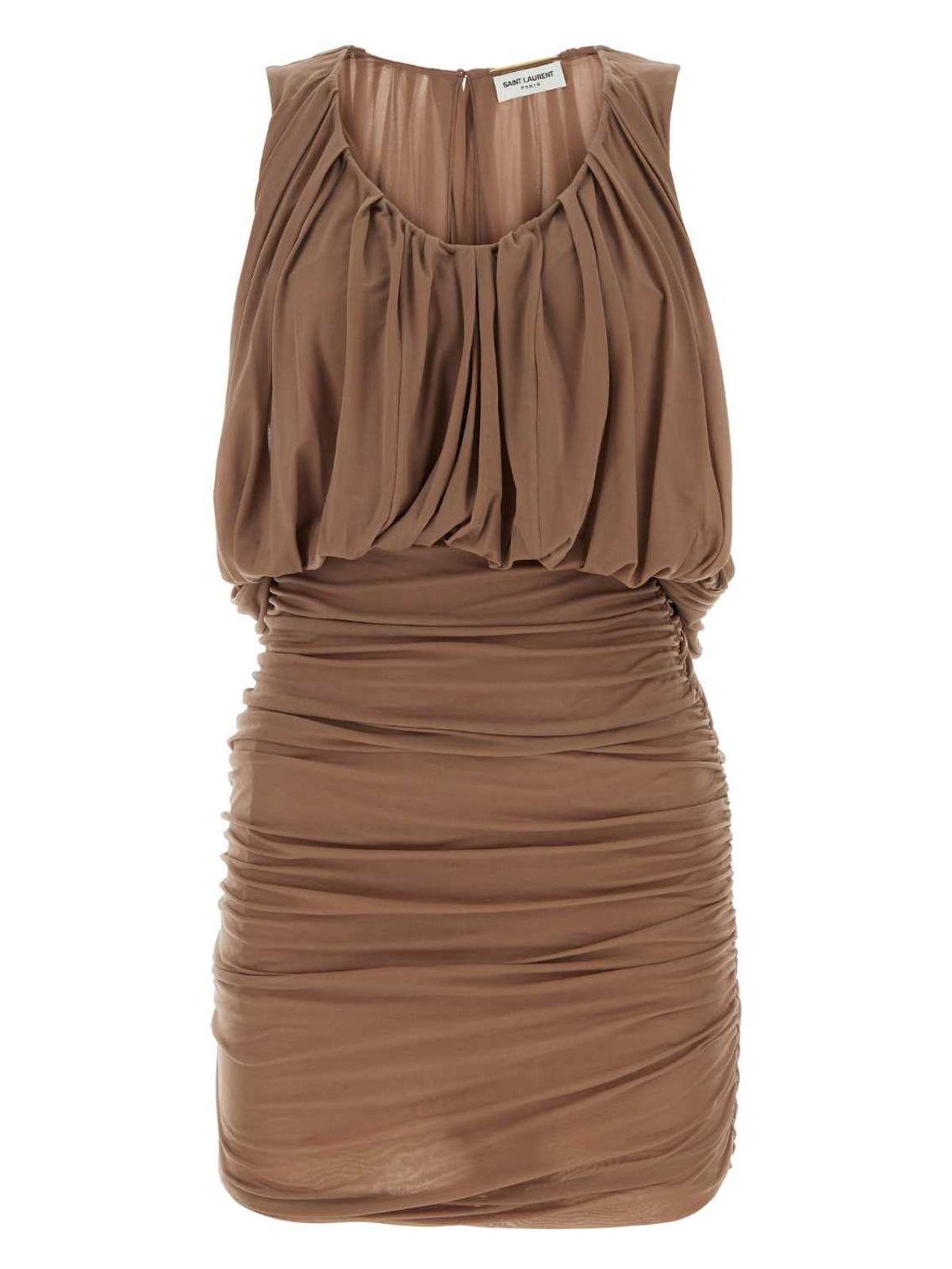 Saint Laurent Draped Mini Dress