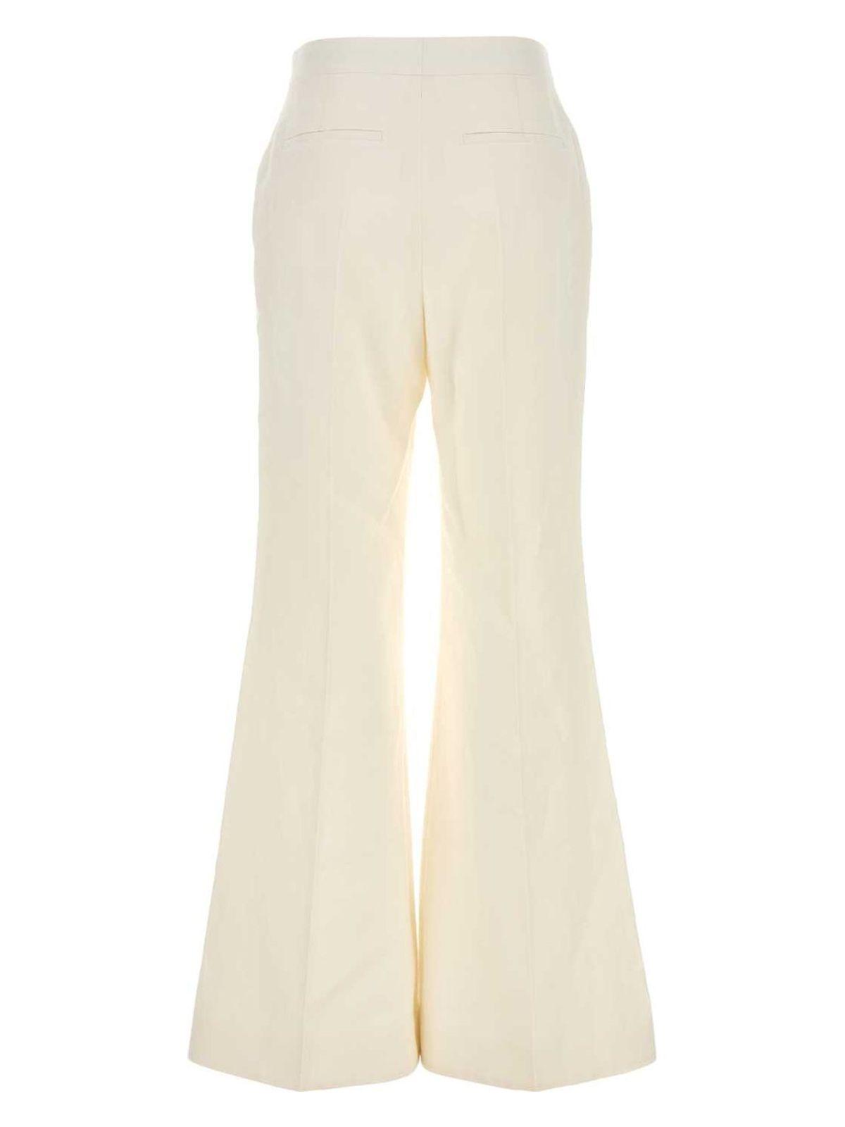 Givenchy Women's Linen Wide-Leg Pant in White