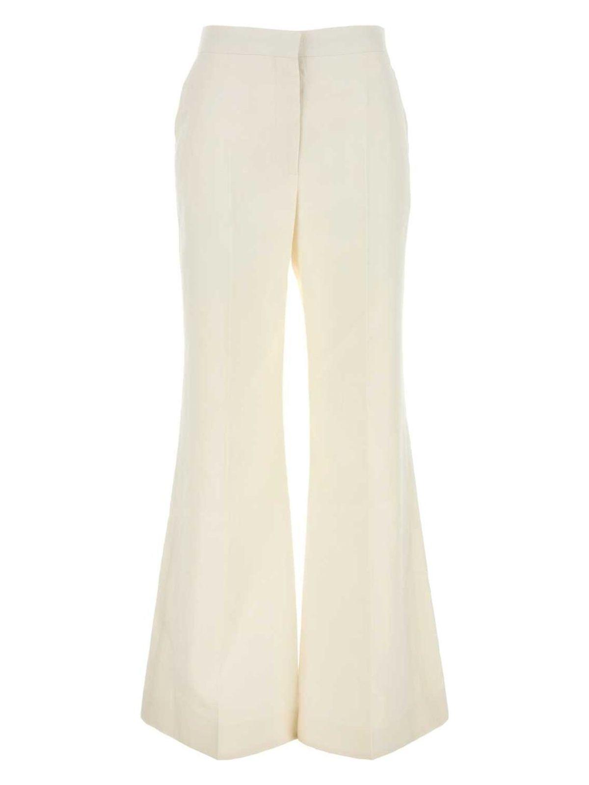 Givenchy Women's Linen Wide-Leg Pant in White