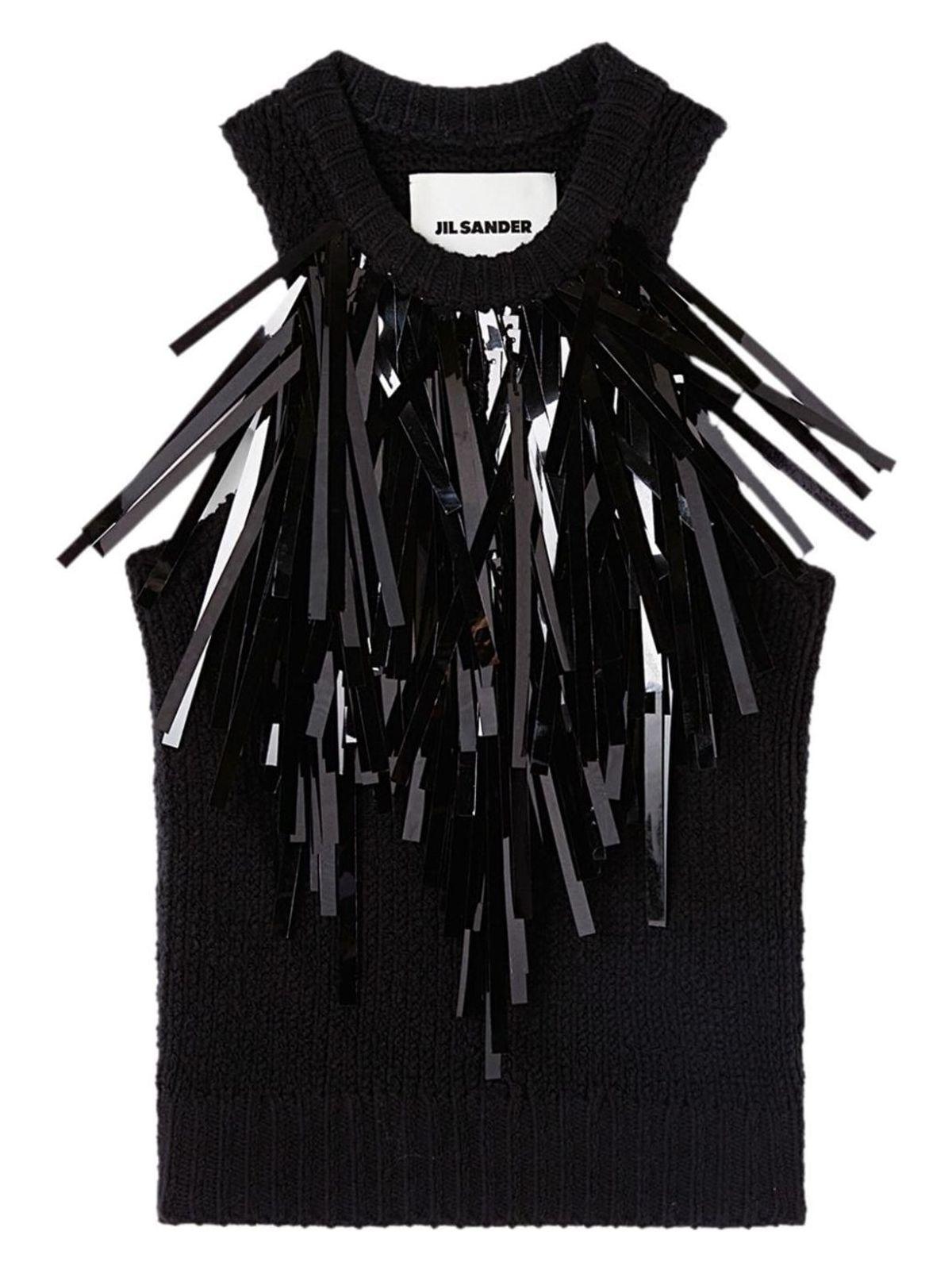 Jil Sander Women's Stretch Cotton Top in Black