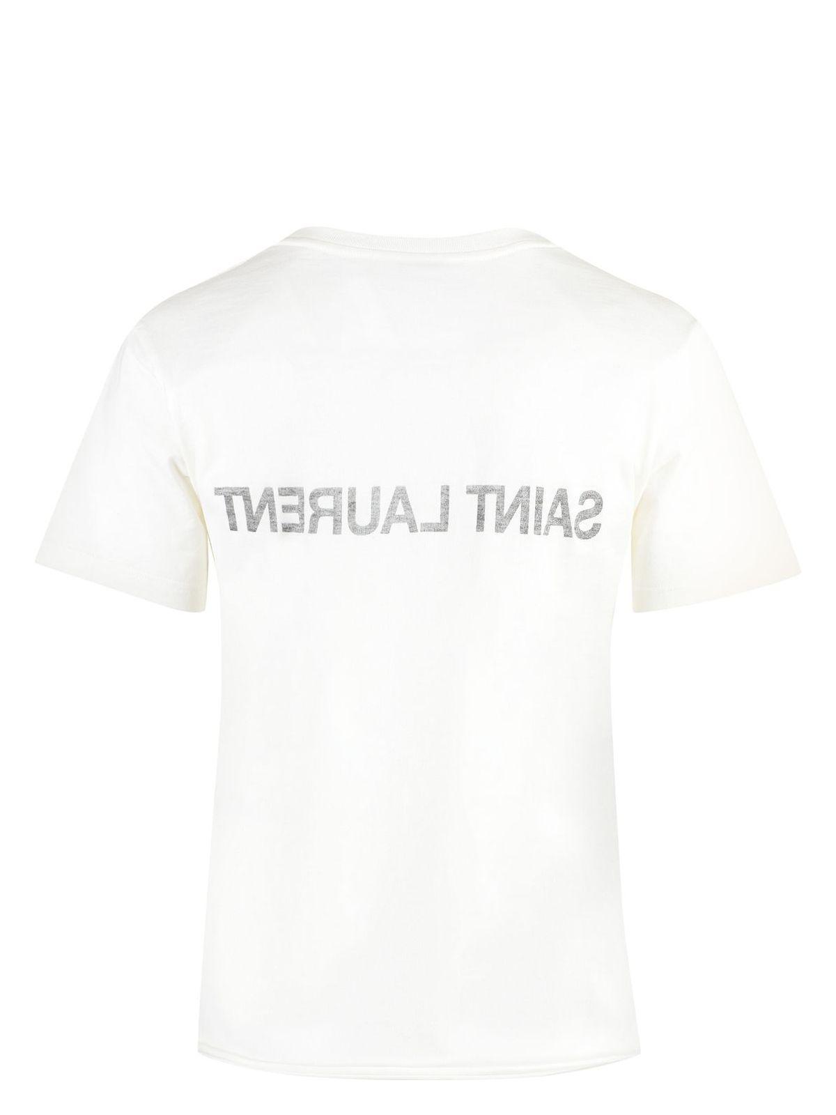 Saint Laurent Women's Cotton T-Shirt With Logo