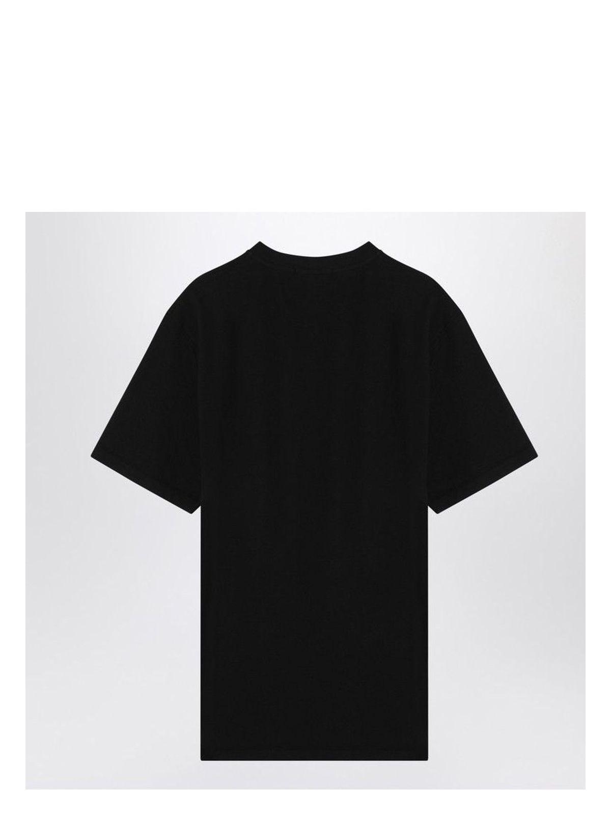 Stone Island Men's T-Shirt With Patch Logo in Black