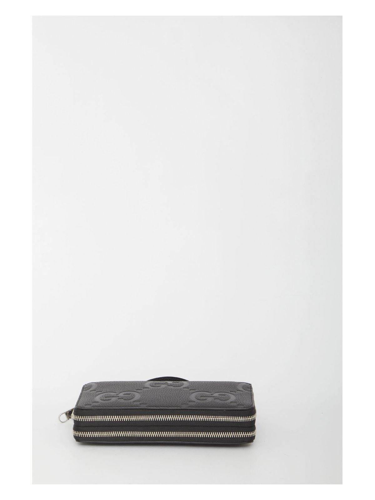 Gucci Men's Document Holder In Jumbo GG in Black