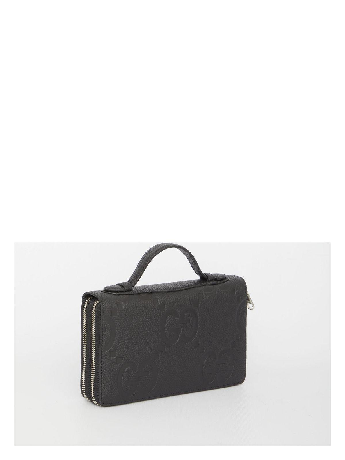 Gucci Men's Document Holder In Jumbo GG in Black