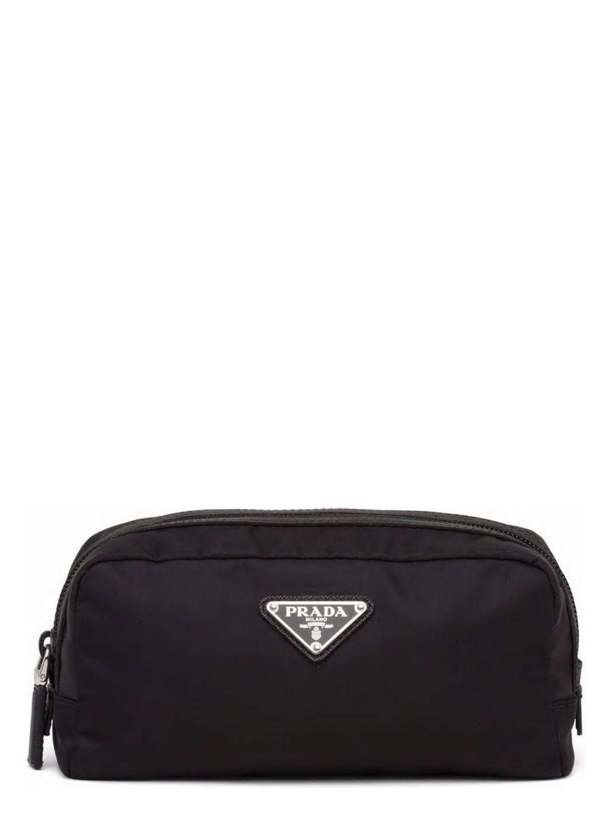 Prada Re-Nylon Beauty Case With Logo in Black