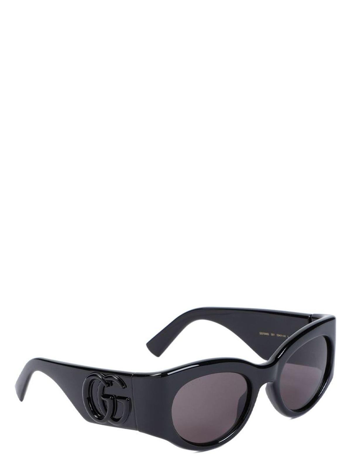 Gucci Women's Oval Sunglasses in Black