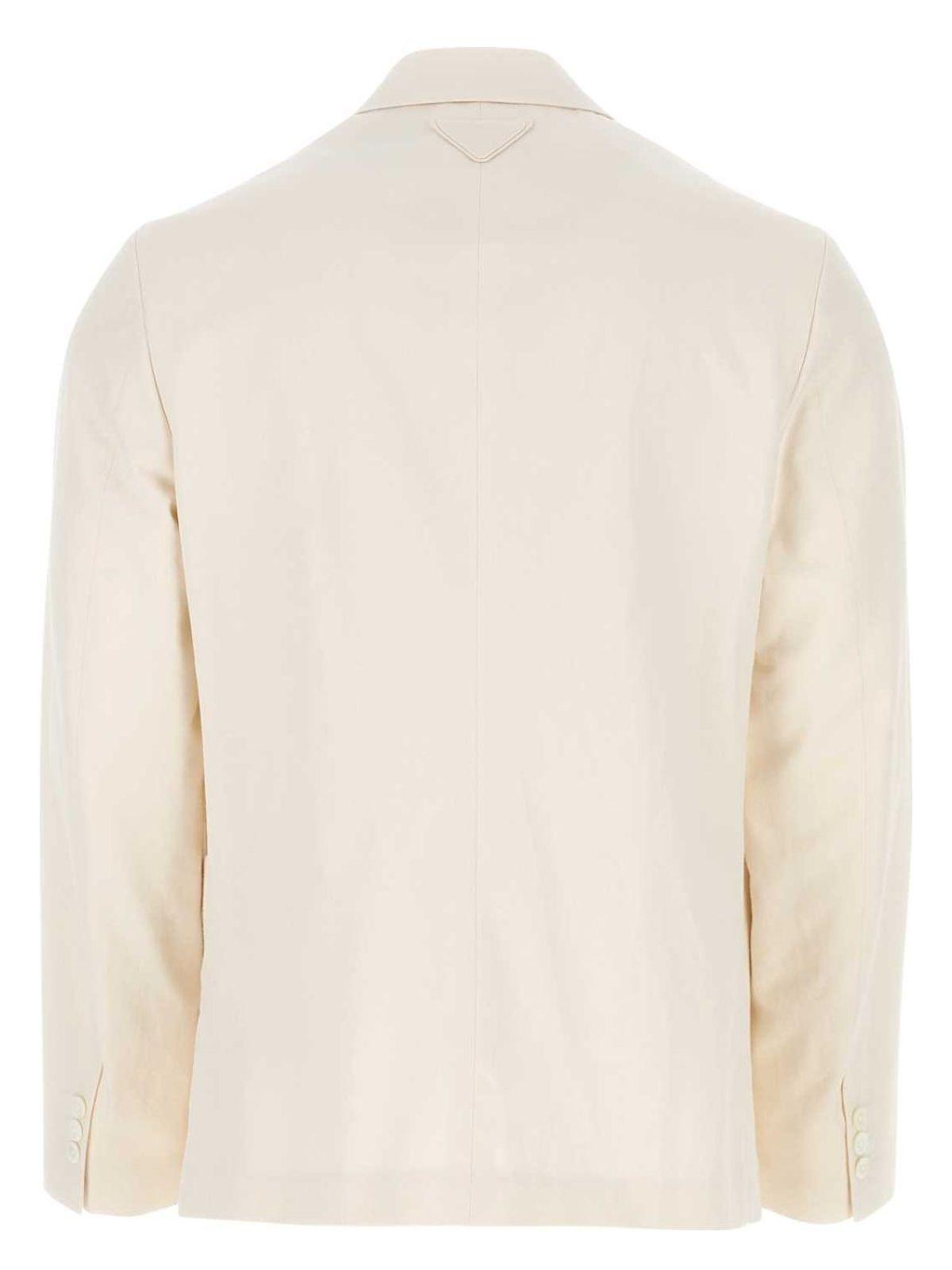 Prada Women's Ivory Cotton Blazer