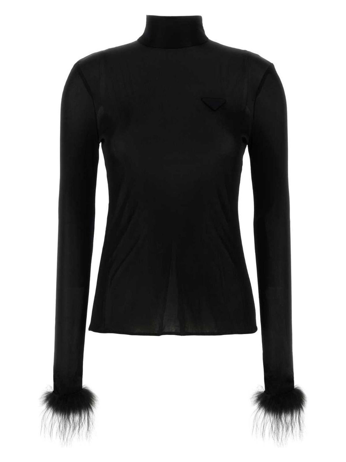 Prada Black Jersey Top