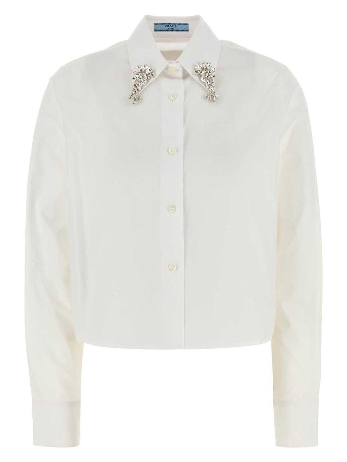 Prada Women's Poplin Shirt in White
