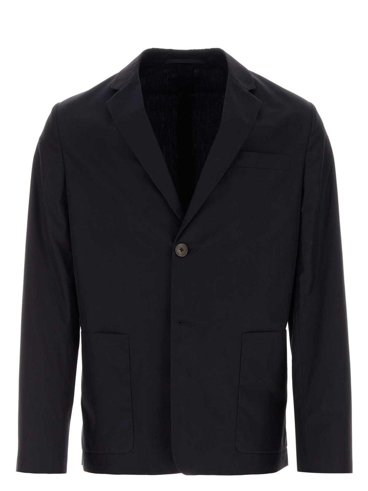 Prada Women's Midnight Cotton Blazer in Blue